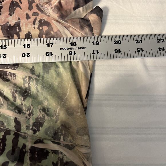 Unity Women Floral Blouse Top Size Large Petite Bohemian Artsy Lace Trim Stretch - Picture 8 of 9